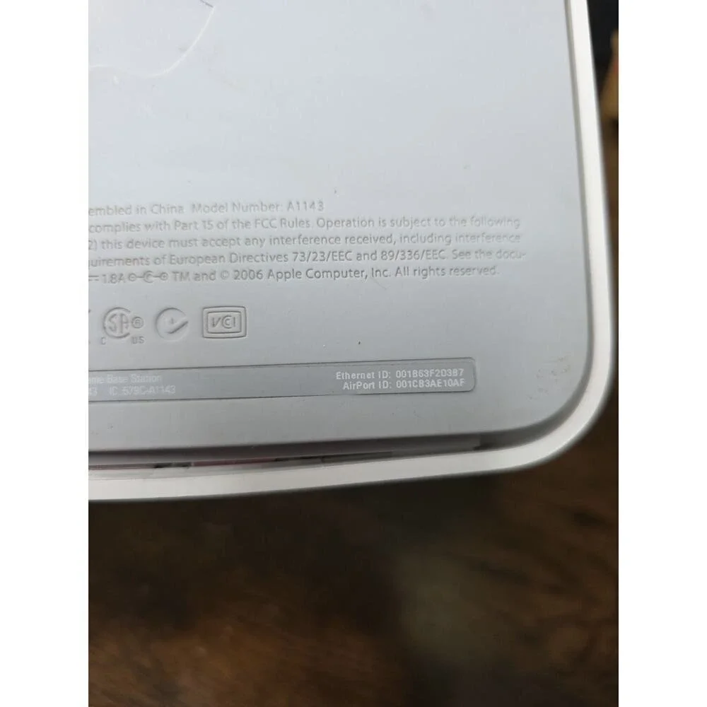 Apple AirPort Extreme Base Station 2nd Gen A1143 Wifi Router - Reset - Fast Ship